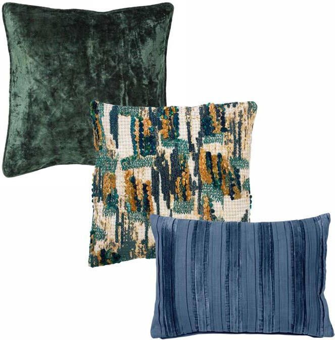 Hoii Set van 3 Sierkussens Insignia Blue