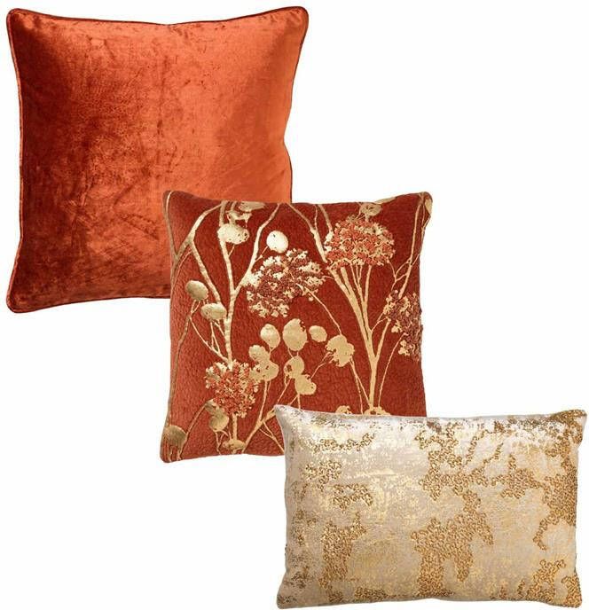Hoii VOORDEELSET GOLDEN SUNSET Set van 3 sierkussens Potters Cla