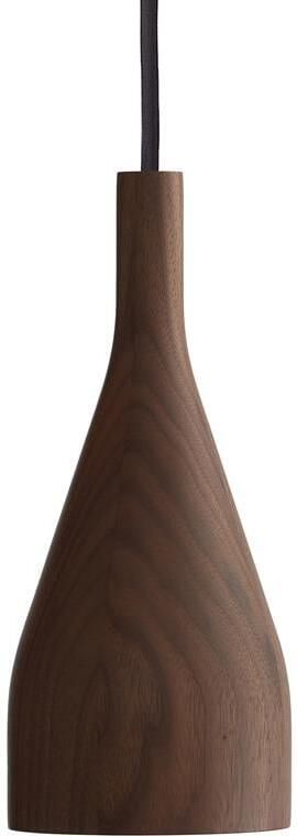 Hollands Licht Timber hanglamp medium Ø10 walnoot zwart snoer