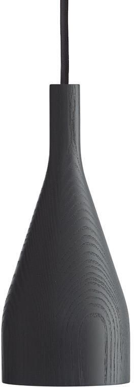 Hollands Licht Timber hanglamp medium Ø10 zwart essen zwart snoer