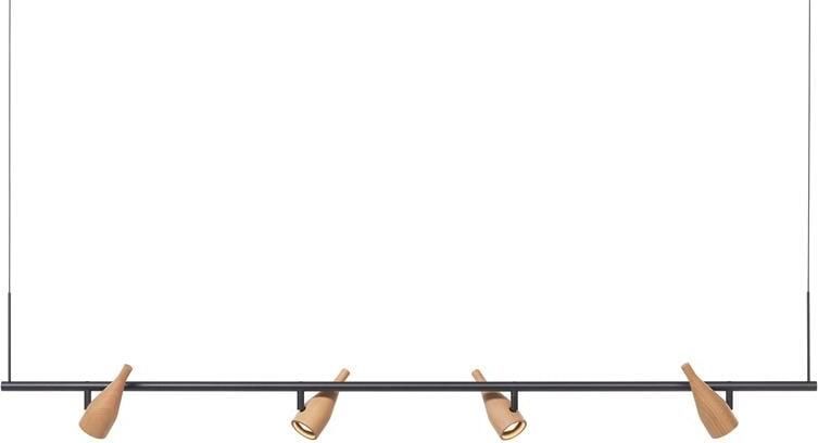 Hollands Licht Timber Line 4 hanglamp LED eiken
