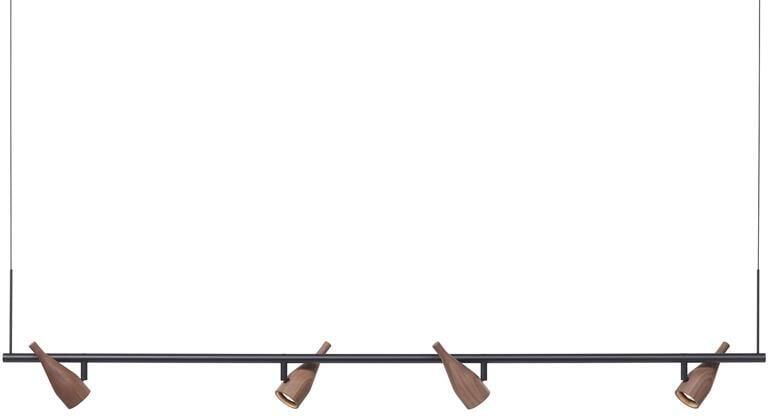 Hollands Licht Timber Line 4 hanglamp LED walnoot