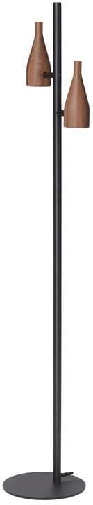 Hollands Licht Timber Lounge Double vloerlamp LED walnoot