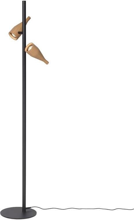 Hollands Licht Timber Lounge Single vloerlamp LED zwart essen