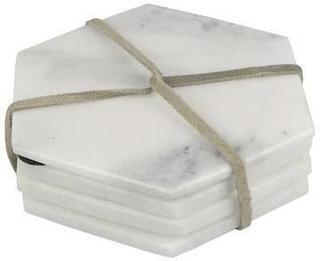 Home Delight Onderzetter hexagon 4 wit