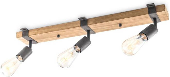 Home Sweet Home Landelijke LED Opbouwspot Denton 3L Antraciet