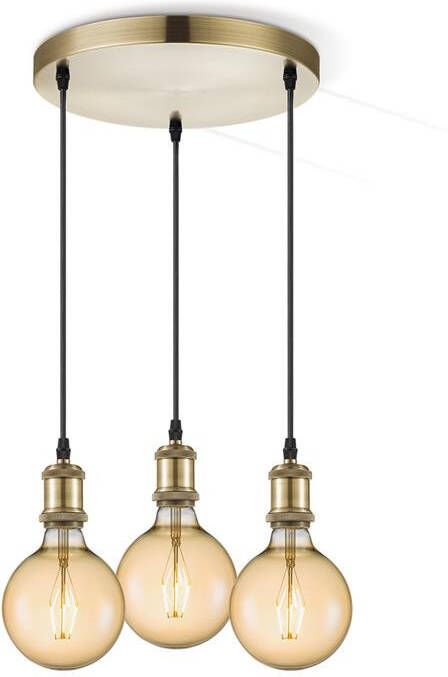 Home Sweet Home Hanglamp Basic Vintage Messing 30x30x109cm