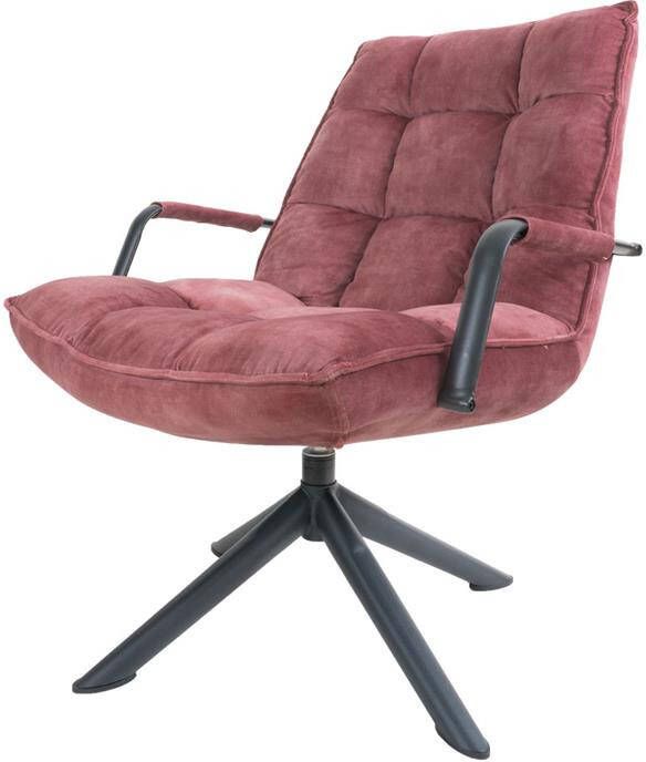 Home67 Fauteuil Dorus Arm Adore Velvet Old Pink 30