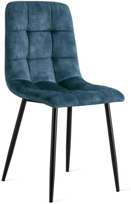 Refurna Eetkamerstoel Yerevan Velvet Petrol Set van 2 - Foto 2