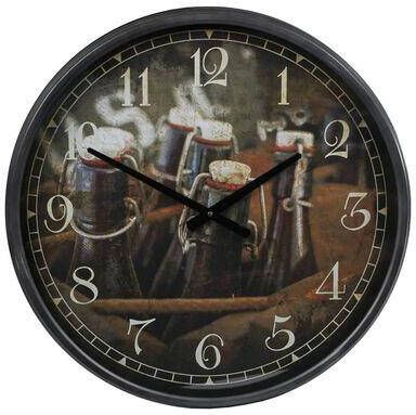 Homestylingshop Klok industrieel Bottles Wandklok metaal Wandklok…