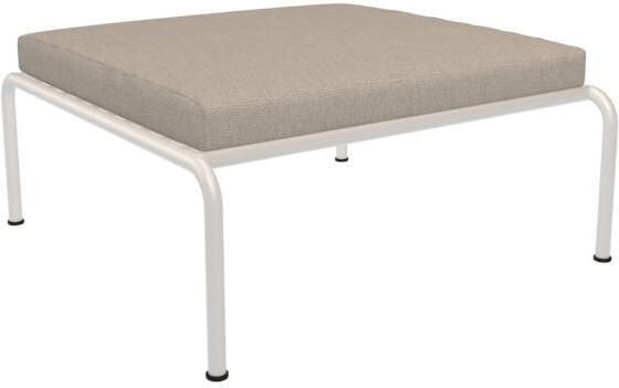 Houe Avon Ottoman voetenbank frame wit stof Ash