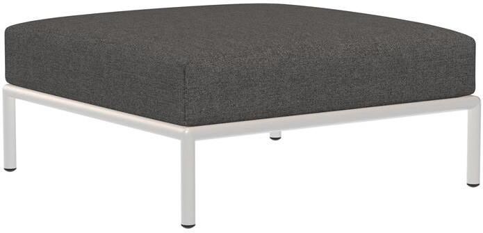 Houe Level2 Ottoman voetenbank white frame Dark Grey basic
