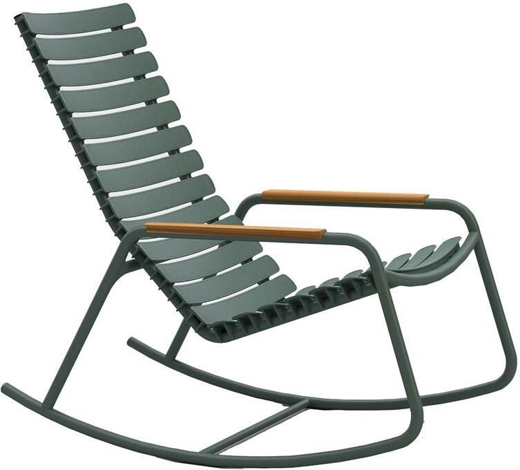 Houe ReClips schommelstoel met bamboe armleuningen groen
