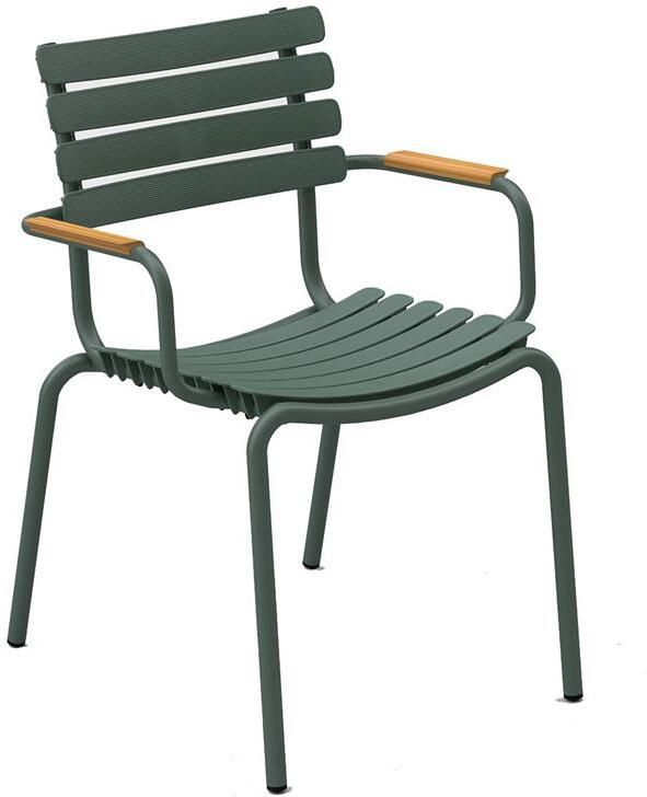 Houe ReClips tuinstoel met bamboe armleuningen groen