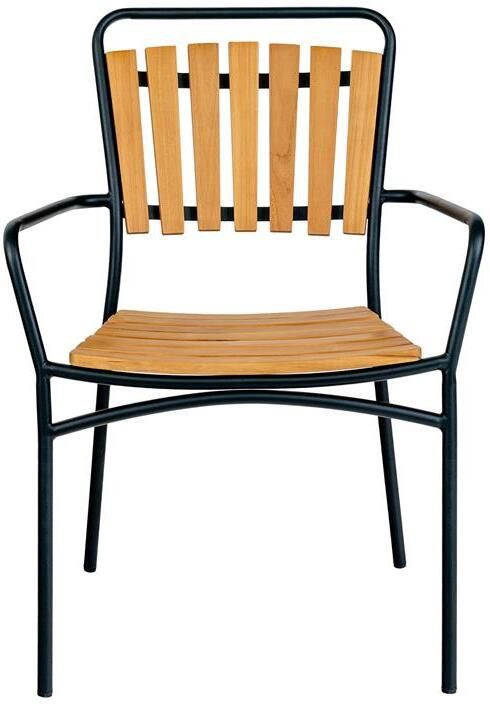 House Nordic Cleveland Eetkmaerstoel Zwart|Teak set van 4 - Foto 2