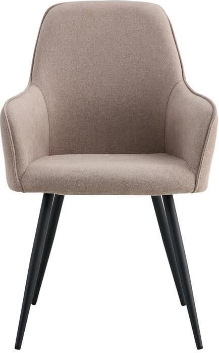 House Nordic Eetkamerstoel Beige Stof Zithoogte 47cm 65x57x87cm Set van 2 - Foto 2