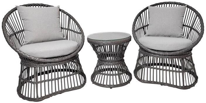 House Nordic Lounge Set Natal Rotan Grijs