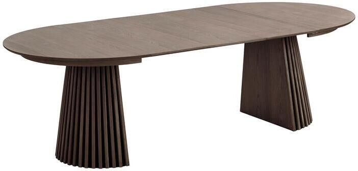 House Nordic Osaka Gerookt Eiken Eettafel Uitschuifbaar Ø120 240 cm - Foto 3