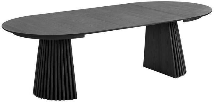 House Nordic Osaka Zwart Eiken Eettafel Uitschuifbaar Ø120 240 cm - Foto 2