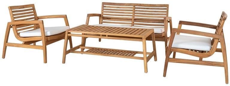 House Nordic Tuin Lounge Set Santander Teak Naturel