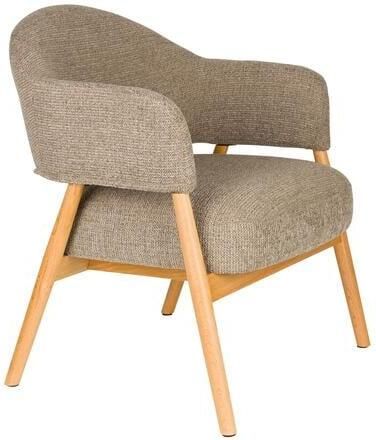 Housecraft living Indy Fauteuil met armleuning Donker bruin donker Beige - Foto 2