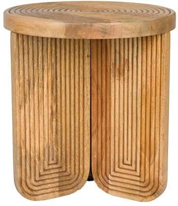 Housecraft Living Maeze Bijzettafel Hout Rond 40 cm Bruin - Foto 2