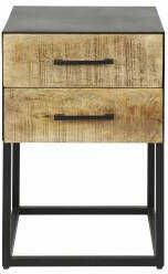 Hoyz Collection Hoyz Nachtkastje Metal Wood Massief Mangohout 40x40x60 - Foto 2