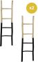 HSM Collection Decoratieve ladders set van 2 45x4x150 Naturel|zwart Teak - Thumbnail 1