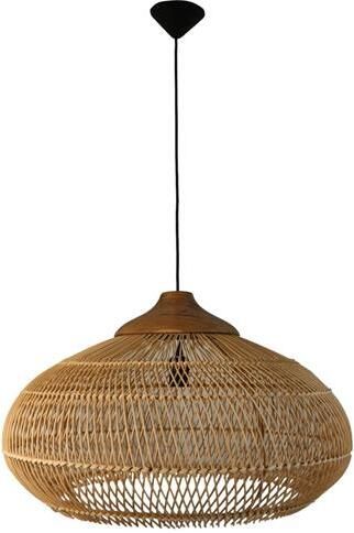 HSM Collection HSM -Hanglamp-65x65x40-Naturel-Rotan|Teak