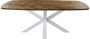 HSM Collection Eettafel Visgraat Danish 180cm Naturel Wit Eiken Metaal - Thumbnail 1