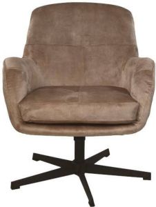 HSM Collection HSM Fauteuil Cleveland 75x73x88 Lever|zwart Adore|metaal