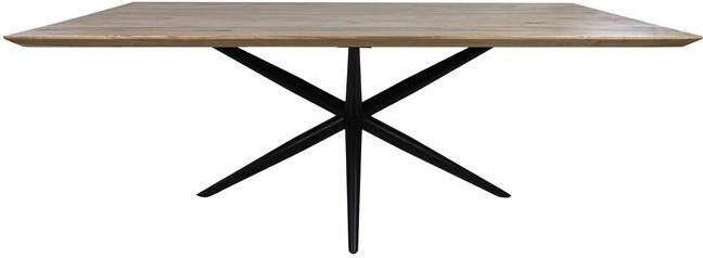HSM Collection Rechthoekige tafel Zurich 160x85x76 Naturel zwart Acaciahout metaal