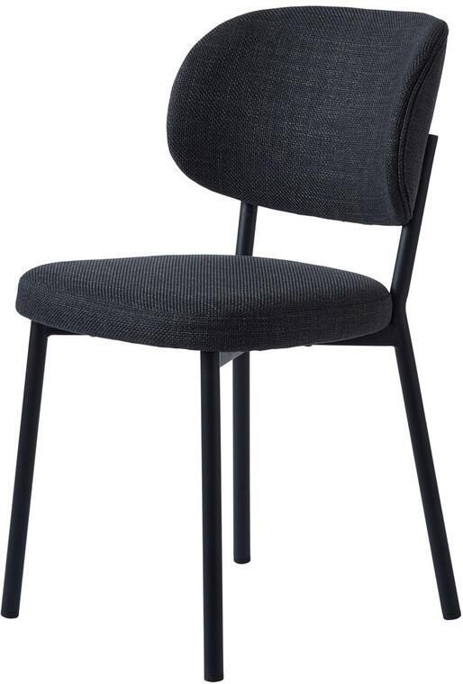 Giga Meubel Giga Living Eetkamerstoel Donkergrijs Stof 48x53x81 2cm Fowler - Foto 2