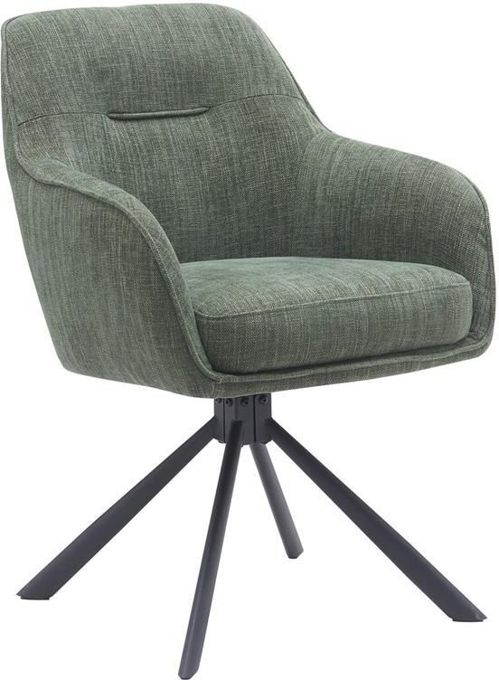 Giga Meubel Giga Living Eetkamerstoel Donkergroen Stof Incl. Rugleuning 65x59x86cm Select Avola - Foto 2