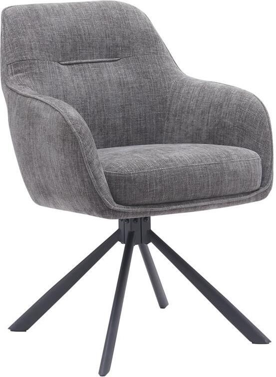 Giga Meubel Giga Living Eetkamerstoel Antraciet Stof Incl. Rugleuning 65x59x86cm Select Avola - Foto 2