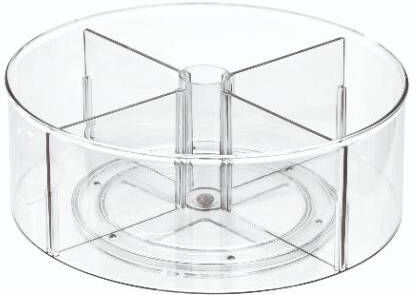 IDesign Lazy Susan Draaiplateau met Vakken 29.2 cm Kunststof Tran