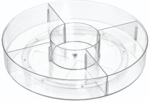 IDesign Lazy Susan Draaiplateau met Vakken 45.7 cm Kunststof Tran
