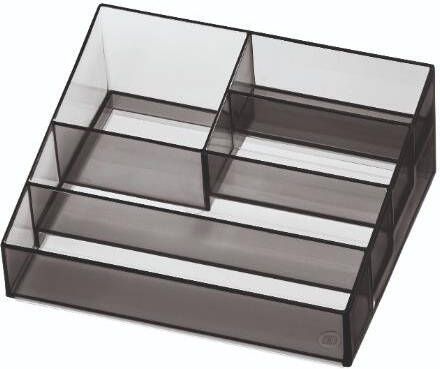 IDesign Nagellak Organizer met 5 Vakken 20.3 x 16.5 x 8.3 cm Smoke