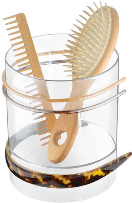 IDesign Haaraccessoires Houder Organizer Rond 13.7 x 16.9 cm Transparant