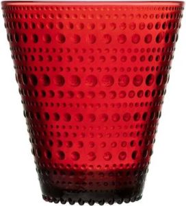 Iittala Kastehelmi glas 30cl cranberry 2 stuks