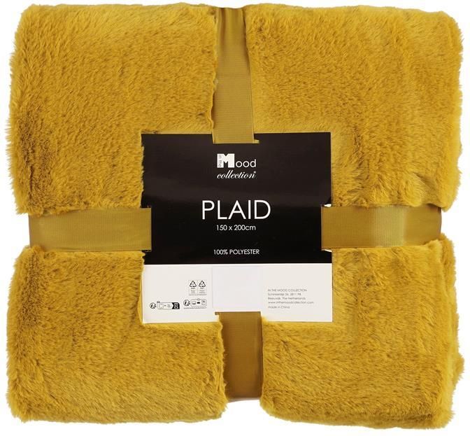 In The Mood Collection Bronte Fleece Deken L200 x B150 cm Geel