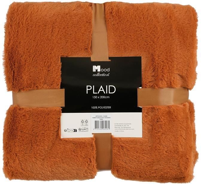 In The Mood Collection Bronte Fleece Deken L200 x B150 cm Oranje