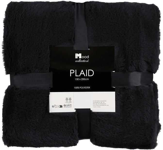 In The Mood Collection Bronte Fleece Deken L200 x B150 cm Zwart