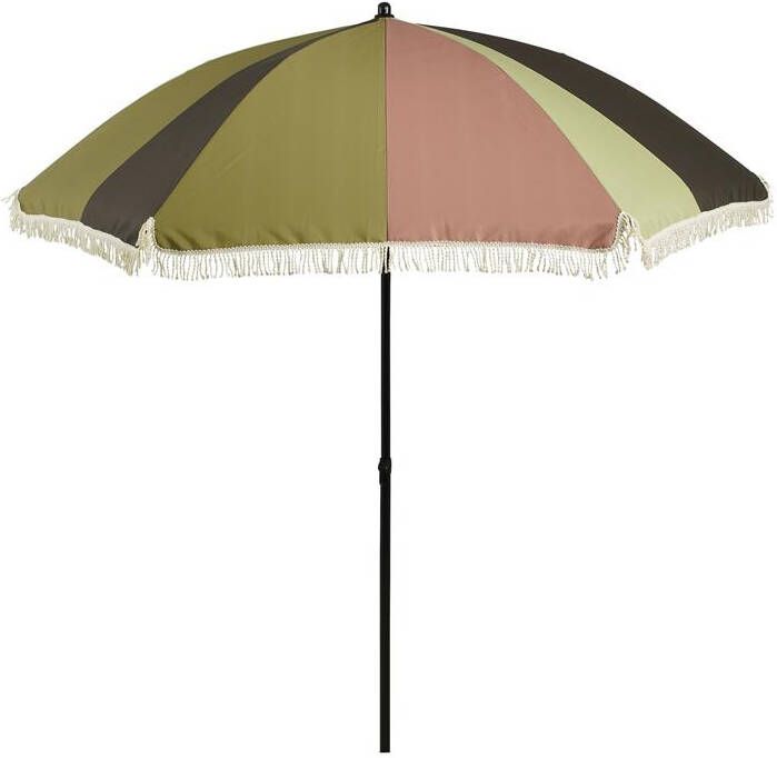 In The Mood Collection Parasol Gestreept H238 x Ø220 cm Groen - Foto 1