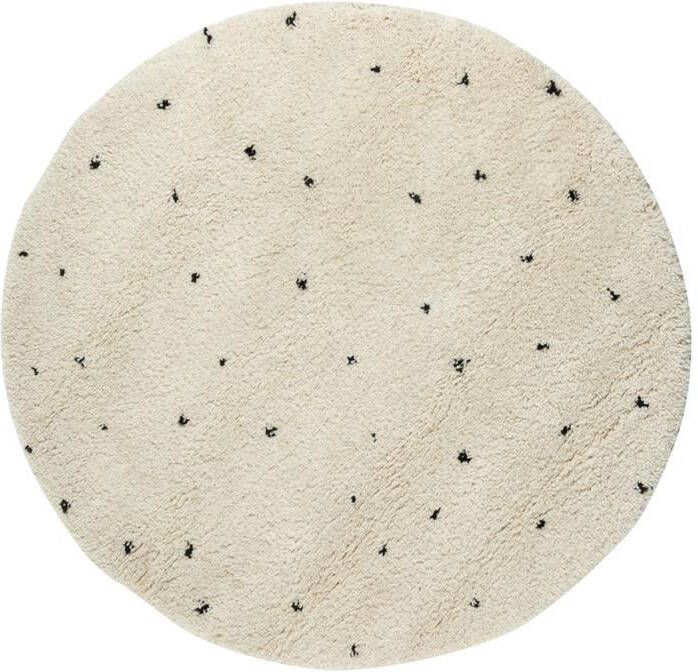 Interieur05 Kindervloerkleed Cream|Zwart 160Ø- (M) Dots