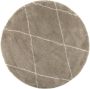 Interieur 05 Berber Rond vloerkleed hoogpolig Grijs Beige Zand Cream scandinavisch nea Interieur05 Grijs Antraciet Polypropyleen Rond 240 Ø (XXL) - Thumbnail 1