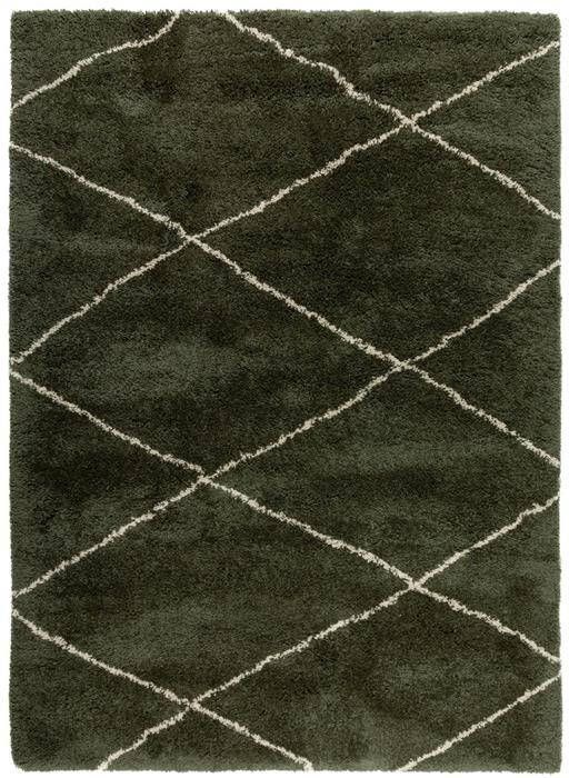 Interieur 05 Berber vloerkleed hoogpolig Groen Cream scandinavisch nea Interieur05 Polypropyleen 137 x 200 cm (S) - Foto 2