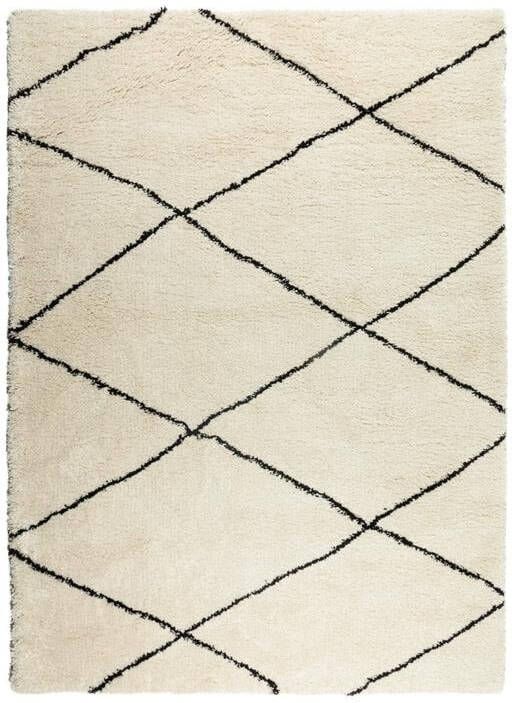 Interieur 05 berber vloerkleed hoogpolig wit zwart scandinavisch nea interieur05 Polypropyleen 140 x 200 cm (S) - Foto 2