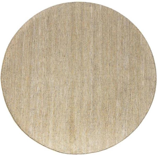 Interieur 05 Vloerkleed Gerecycled Materiaal Rond Ciro Geel Naturel Gerecycled-materiaal Rond 180 Ø (L)