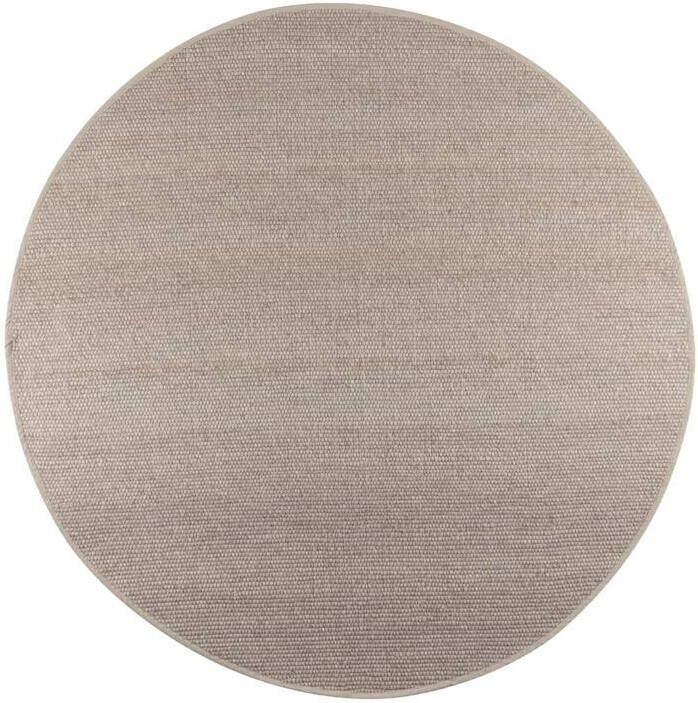 Interieur 05 Wollen Vloerkleed Grijs Beige Vik Grijs Antraciet Wol Rond 200 Ø (L)